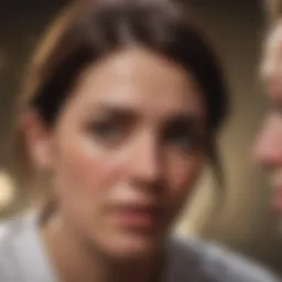 Abstract artistic representation of emotional turmoil during divorce