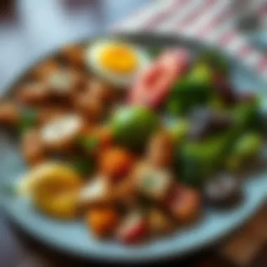 Nourishing Low-Carb Options Plate showcasing a low-carb meal rich in healthy fats