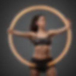 A vibrant adjustable hula hoop in action, showcasing its flexibility and design.