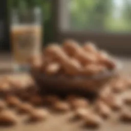 Nutrient-rich almonds in natural setting