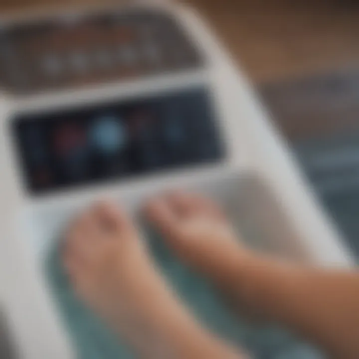 Close-up of the control panel of an advanced heated foot spa
