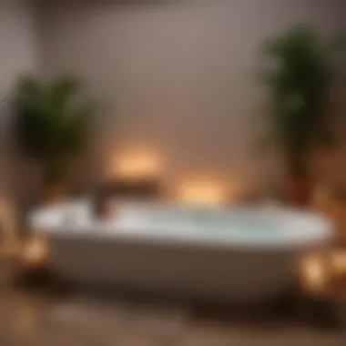 Relaxing Spa Environment A relaxing spa environment featuring a foot bath surrounded by candles and soothing décor