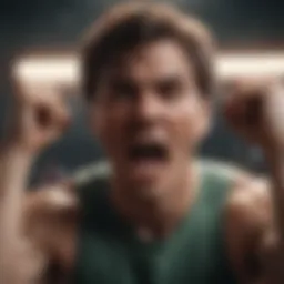 Person with clenched fists in frustration