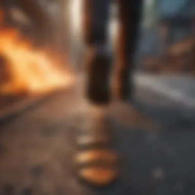 Person walking away in anger, leaving a trail of fiery footprints