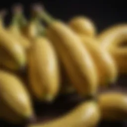 A close-up view of ripe bananas showcasing their peel texture