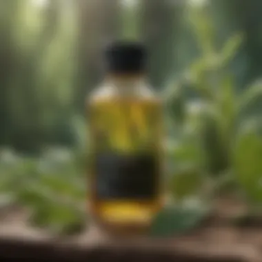 Aromatherapy scene featuring the soothing essence of mullein garlic oil