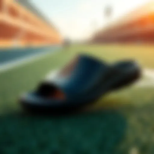 Arch Support Features in Athletic Slides Athletic slides showcasing arch support features