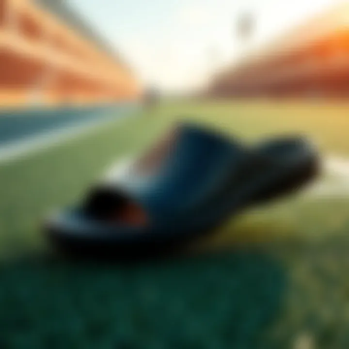 Arch Support Features in Athletic Slides Athletic slides showcasing arch support features