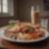 A plate filled with assorted high-protein foods