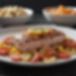 Delicious low-carb Atkins meal on a plate