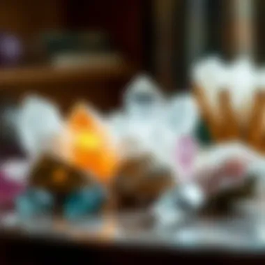 An elegant display of crystals with descriptions highlighting their properties and uses.