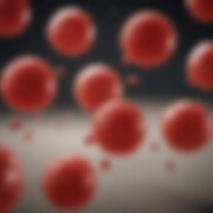 Illustration showing blood cells and their functions