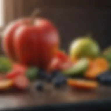 Colorful assortment of fruits and vegetables