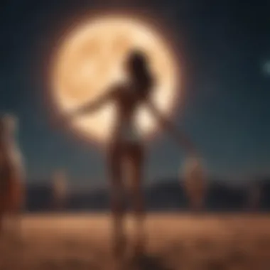 Celestial bodies in a cosmic scene