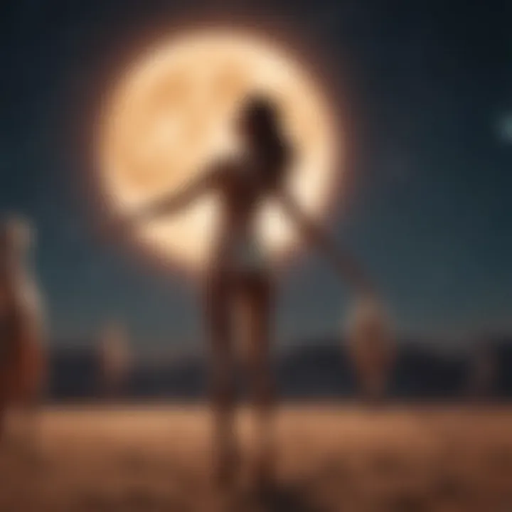 Celestial bodies in a cosmic scene
