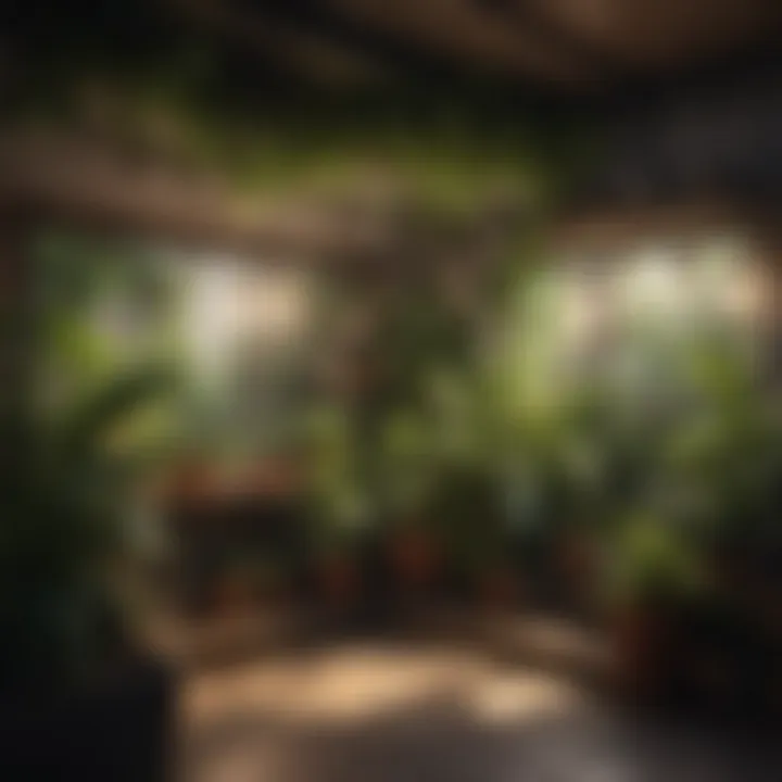 Indoor Garden Thriving with Ideal Lighting