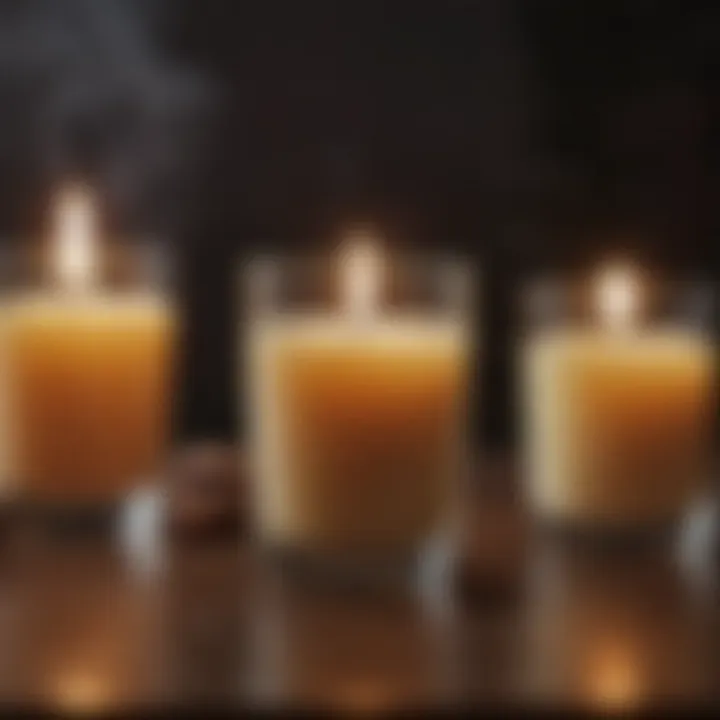 Close-up of non-smoking candle ingredients