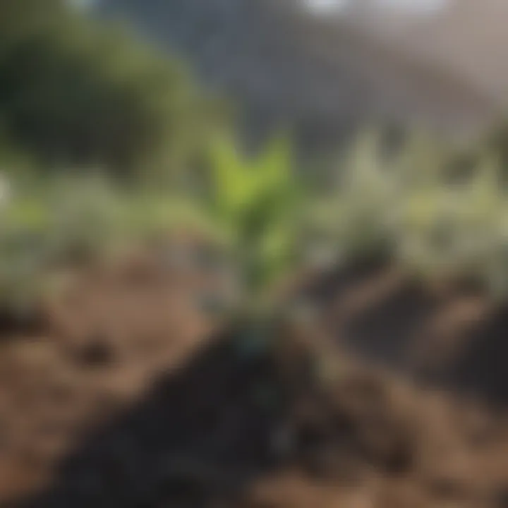 A lush landscape symbolizing environmental sustainability in sage cultivation