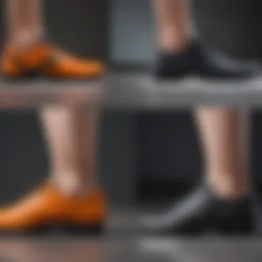 Comparison chart of different types of orthotic shoes and their features.