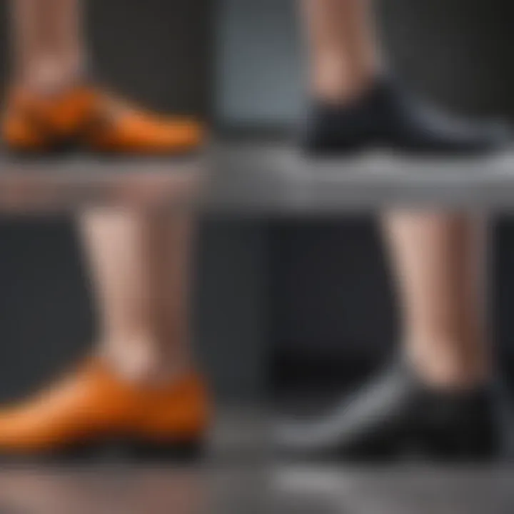 Comparison chart of different types of orthotic shoes and their features.