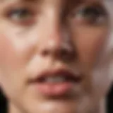 Close-up of youthful skin texture highlighting smoothness.