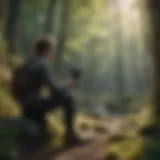 Contemplative person in nature