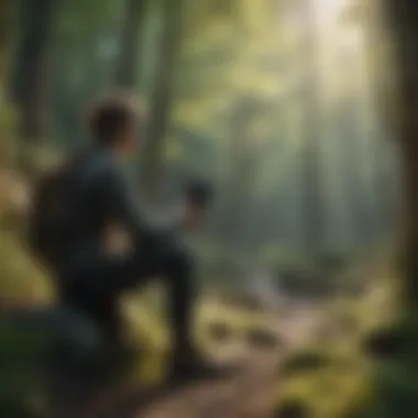 Solitude in Nature Contemplative person in nature