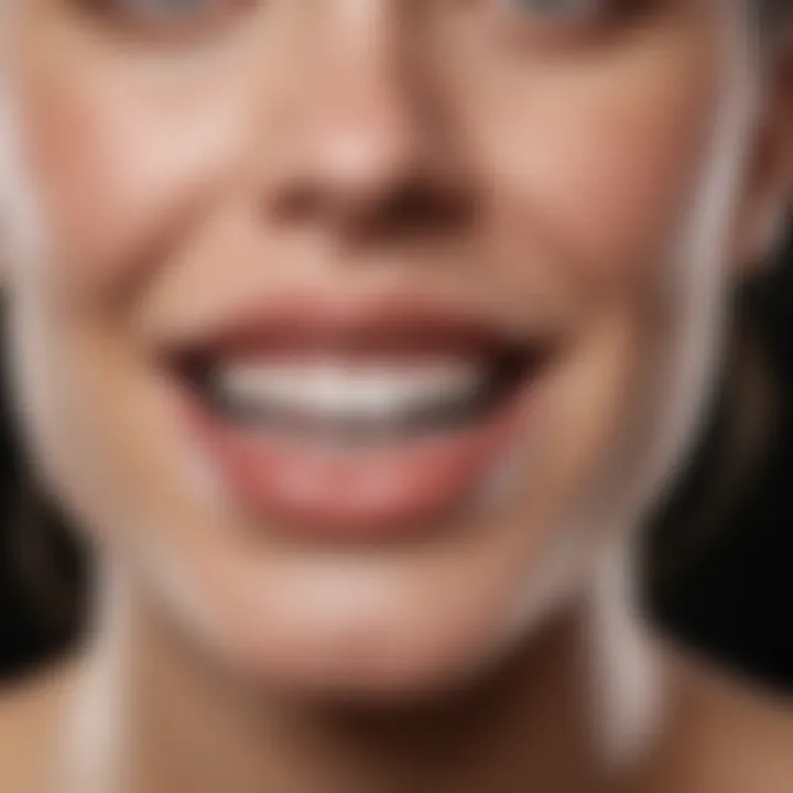 Various teeth whitening products on display