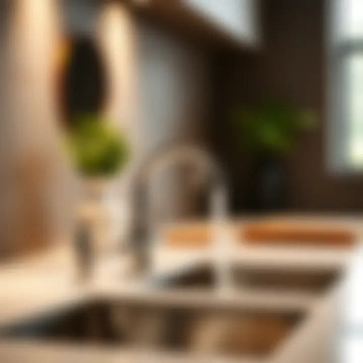 Sophisticated Design of Countertop Water Faucets Elegant countertop faucet design