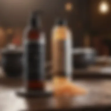 Key Ingredients for Curl Definition Ingredients of curl defining products laid out on a table