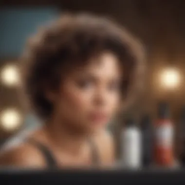 Essential Curl Definition Products for 4C Hair A selection of curl defining products on a vanity