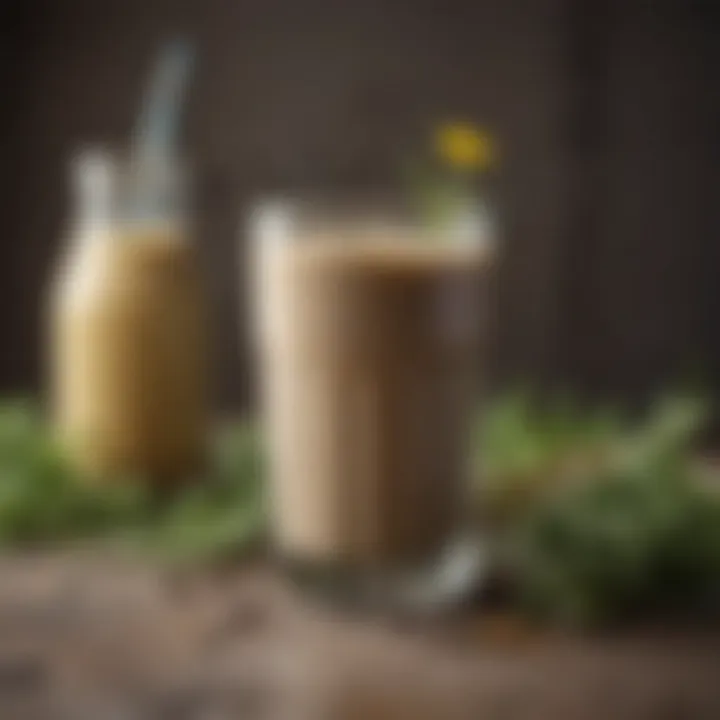 Dandelion root infused nutritious smoothie