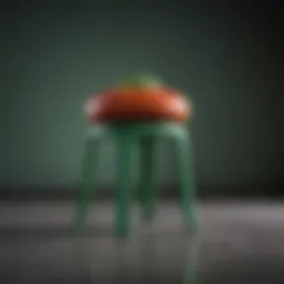 Illustration of colorful diets impact on stool color