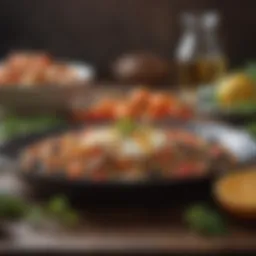 Healthy meal with stress-relieving ingredients