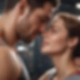 Illustration of a couple sharing a tender moment