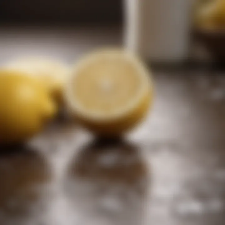 Organic lemon and baking soda mixture for pit stain removal