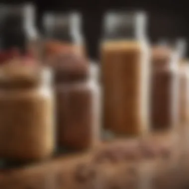 An array of nutritious grains and legumes in glass jars