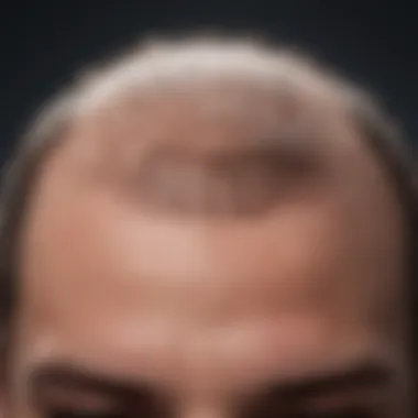 Understanding Scalp Dryness Close-up of a scalp with visible dryness and irritation