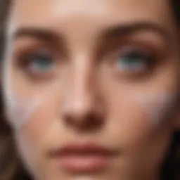 Close-up of a refreshing eye treatment mask on a serene face