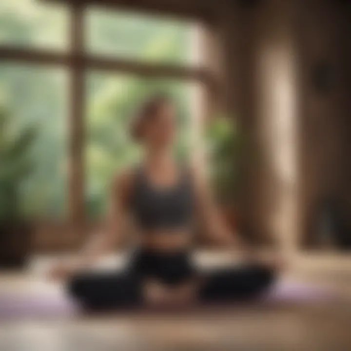 Woman practicing yoga poses for stress relief