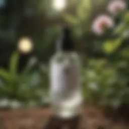 Elegant, floral-inspired toner bottle