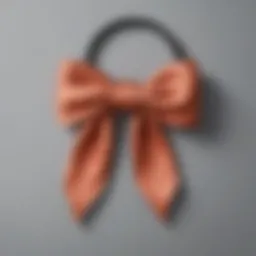 Elegant silk hair tie in a chic knot