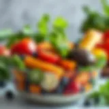 A vibrant bowl of fresh fruits and vegetables showcasing elimination diet options