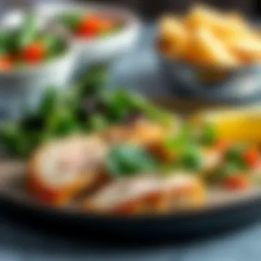 Nutritious Protein and Greens for Balanced Meals A beautifully plated elimination diet meal highlighting a protein source with greens