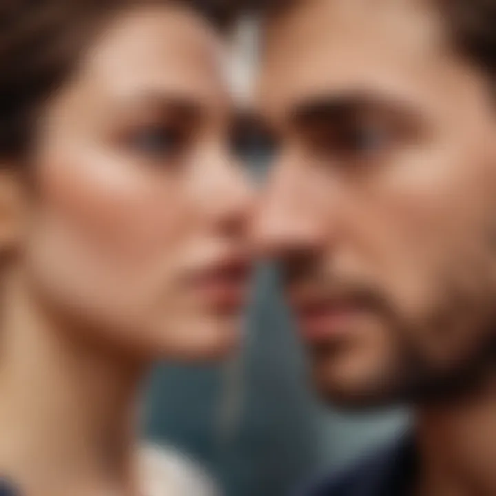 Illustration portraying the emotional toll of dating a narcissist