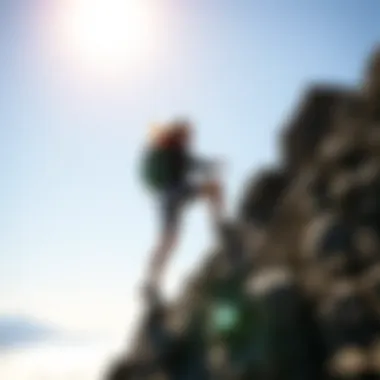 Journey to Self-Empowerment A person climbing a mountain, depicting the journey to self-empowerment