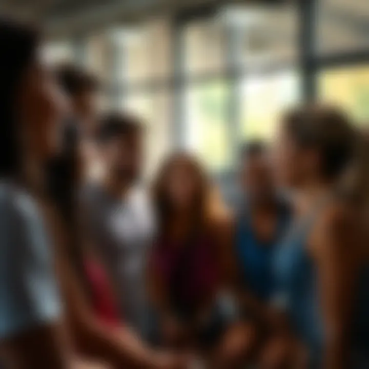 Importance of Community Support A supportive group in discussion, illustrating the importance of community