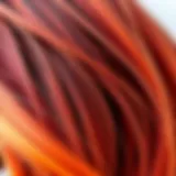 Vibrant hair strands showcasing volume and thickness