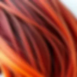 Vibrant hair strands showcasing volume and thickness