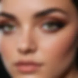 A palette of eyeliner colors that complement hazel eyes.